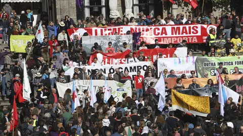 Manifestaciones en Galicia por los incendios Manifestaciones en Galicia por los incendios