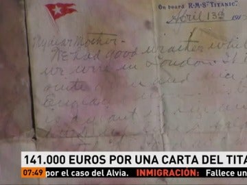 Carta de una víctima del Titanic