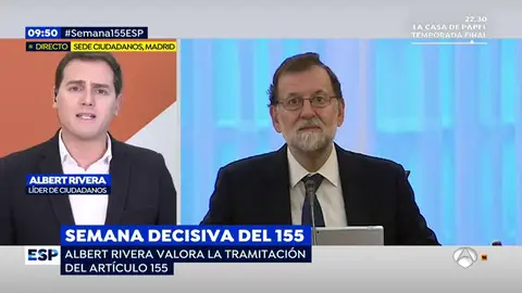 Rivera: "Se le está devolviendo la voz que Puigdemont tenía secuestrada al pueblo de Cataluña" Rivera: "Se le está devolviendo la voz que Puigdemont tenía secuestrada al pueblo de Cataluña"