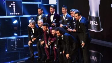 Cinco jugadores del Madrid y tres del Barcelona en el once ideal de los premios The Best