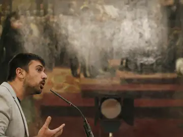 El portavoz de Unidos Podemos, Ramón Espinar El portavoz de Unidos Podemos, Ramón Espinar