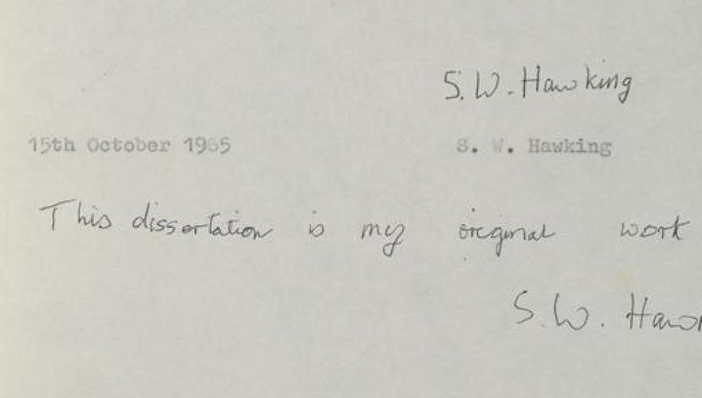 Stephen Hawking autoriza acceso libre a su tesis doctoral, de 1966