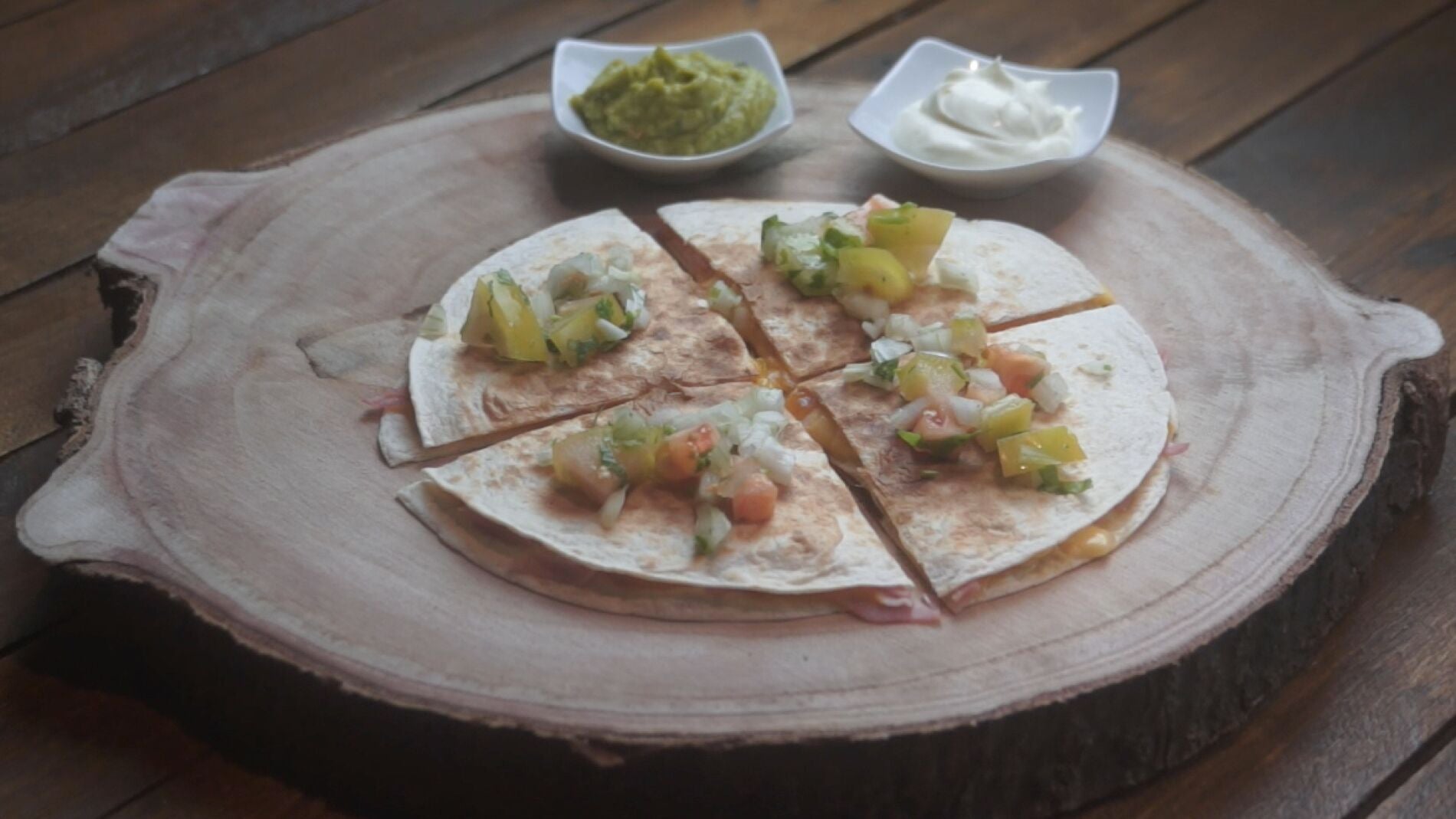 Quesadillas jamón y queso