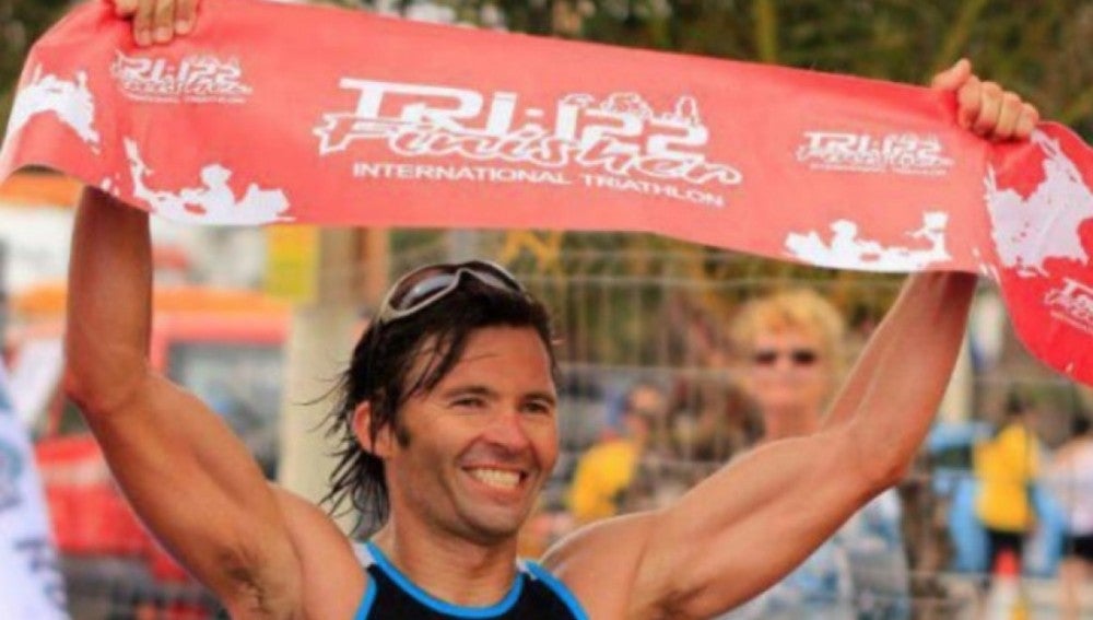 Víctor Teni, durante una competición