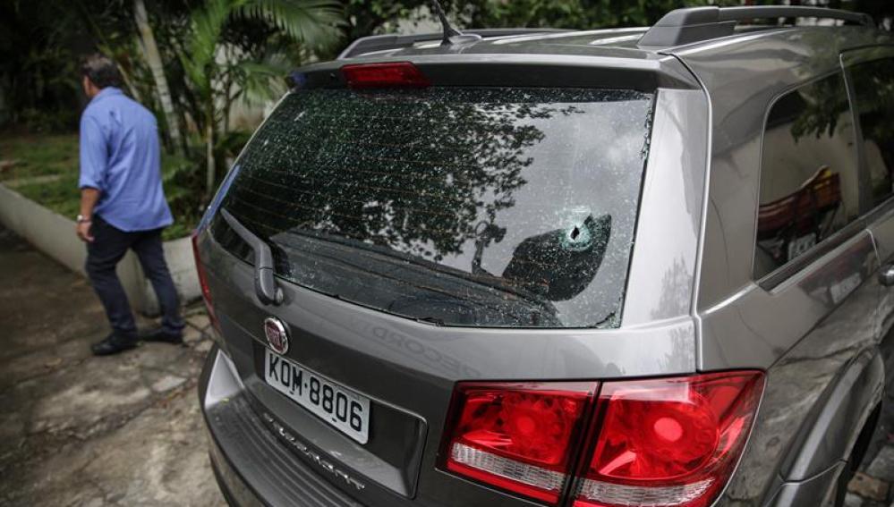 El coche en el que viajaba la turista española asesinada en Brasil