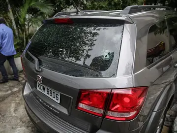 El coche en el que viajaba la turista española asesinada en Brasil El coche en el que viajaba la turista española asesinada en Brasil