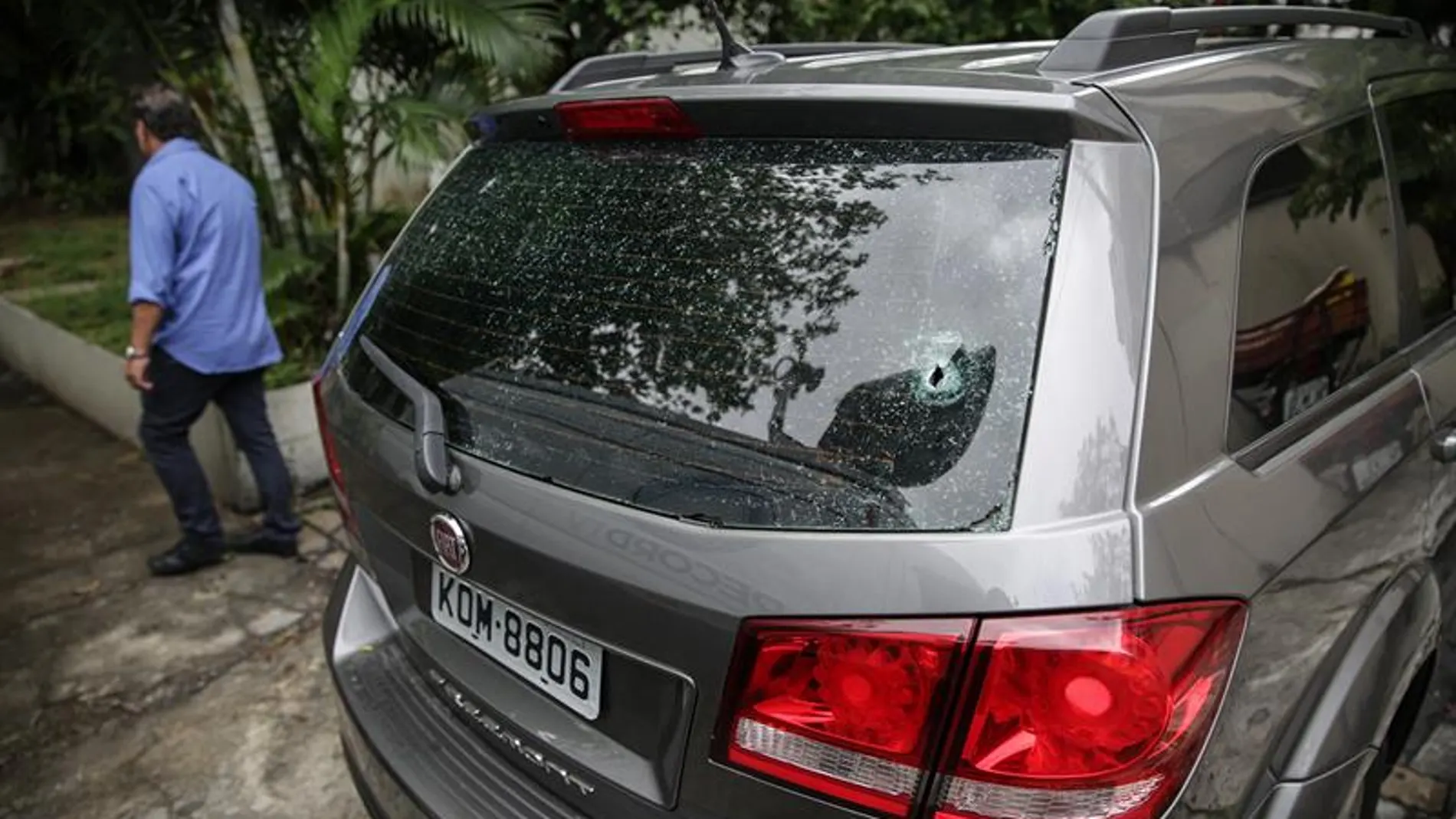 El coche en el que viajaba la turista española asesinada en Brasil El coche en el que viajaba la turista española asesinada en Brasil