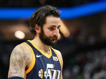 Ricky Rubio, durante un partido con los Jazz Ricky Rubio, durante un partido con los Jazz