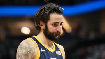 Ricky Rubio, durante un partido con los Jazz Ricky Rubio, durante un partido con los Jazz