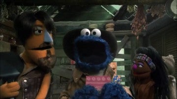 El Monstruo de las Galletas en la parodia de 'Barrio Sésamo' sobre 'The Walking Dead'