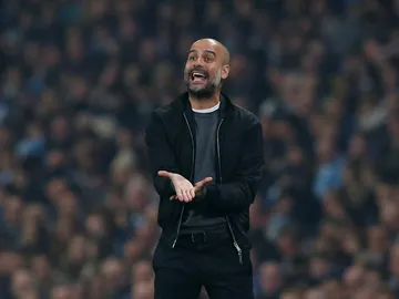 Pep Guardiola, durante el partido de la Copa Inglesa Pep Guardiola, durante el partido de la Copa Inglesa