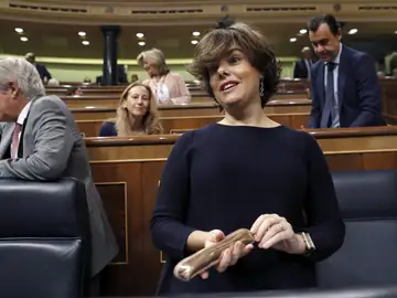 La vicepresidenta del Gobierno, Soraya Sáenz de Santamaría La vicepresidenta del Gobierno, Soraya Sáenz de Santamaría
