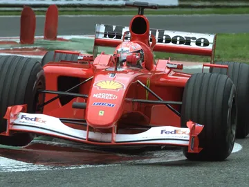 Michael Schumacher, en Spa con el Ferrari F2001 Michael Schumacher, en Spa con el Ferrari F2001