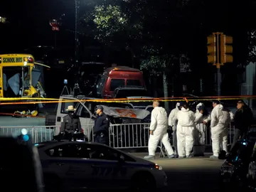 Zona del atentado en Manhattan Zona del atentado en Manhattan