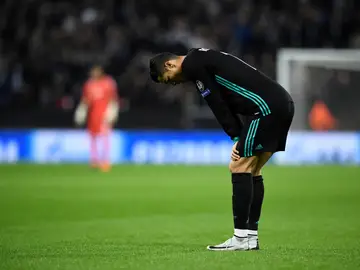 Cristiano Ronaldo, abatido tras el gol del Tottenham Cristiano Ronaldo, abatido tras el gol del Tottenham