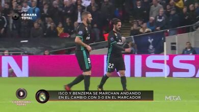 Isco y Benzema se van caminando con 3-0 en el marcador cuando Zidane les sustituyó