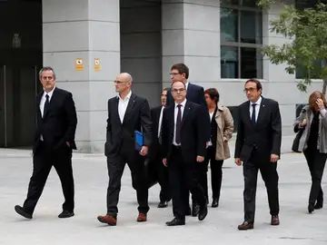 Llegada de Romeva, Rull y Turull Llegada de Romeva, Rull y Turull