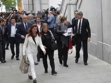 Llegada al Supremo de miembros de la Mesa del Parlament Llegada al Supremo de miembros de la Mesa del Parlament
