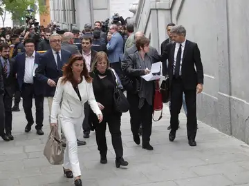 Llegada al Supremo de miembros de la Mesa del Parlament Llegada al Supremo de miembros de la Mesa del Parlament