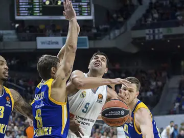 Felipe Reyes, durante el partido contra el Khimki Felipe Reyes, durante el partido contra el Khimki