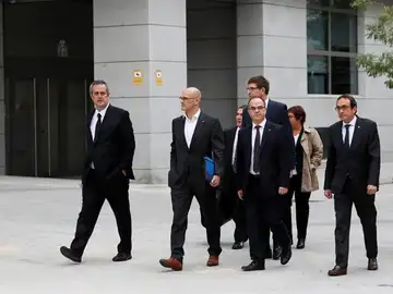 Los exconsejeros de la Generalitat de Cataluña en la Audiencia Nacional Los exconsejeros de la Generalitat de Cataluña en la Audiencia Nacional