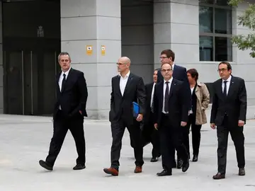 Los exconsejeros de la Generalitat de Cataluña en la Audiencia Nacional Los exconsejeros de la Generalitat de Cataluña en la Audiencia Nacional