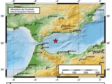 Terremoto de 4 grados de magnitud con epicentro al oeste del Mar de Alborán Terremoto de 4 grados de magnitud con epicentro al oeste del Mar de Alborán
