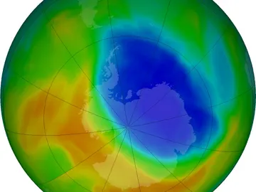 Imagen del agujero de la capa de ozono Imagen del agujero de la capa de ozono