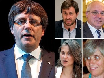Puigdemont y los cuatro exconsellers huidos a Bruselas