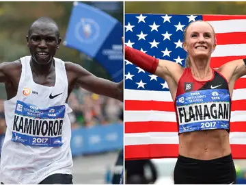 El keniano Kamworor y la estadounidense Flanagan ganan el maratón de Nueva York El keniano Kamworor y la estadounidense Flanagan ganan el maratón de Nueva York
