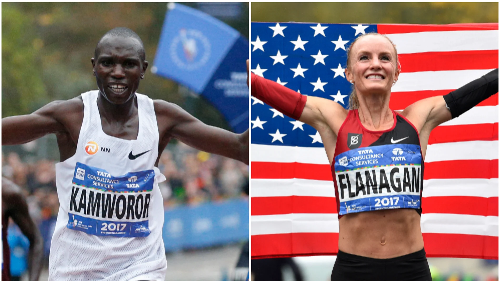El keniano Kamworor y la estadounidense Flanagan ganan el maratón de Nueva York El keniano Kamworor y la estadounidense Flanagan ganan el maratón de Nueva York