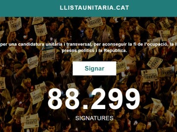 El manifiesto de Puigdemont por un lista unitaria supera las 80.000 firmas