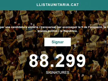 El manifiesto de Puigdemont por un lista unitaria supera las 80.000 firmas El manifiesto de Puigdemont por un lista unitaria supera las 80.000 firmas