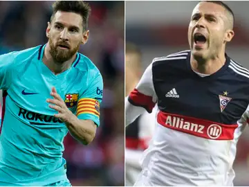 Messi e Igor Angulo Messi e Igor Angulo