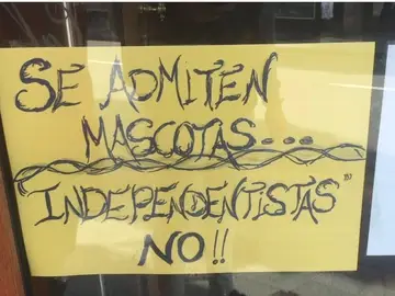 Polémico cartel en una cafetería de Gijón Polémico cartel en una cafetería de Gijón