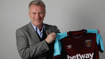 Moyes, con la camiseta del West Ham