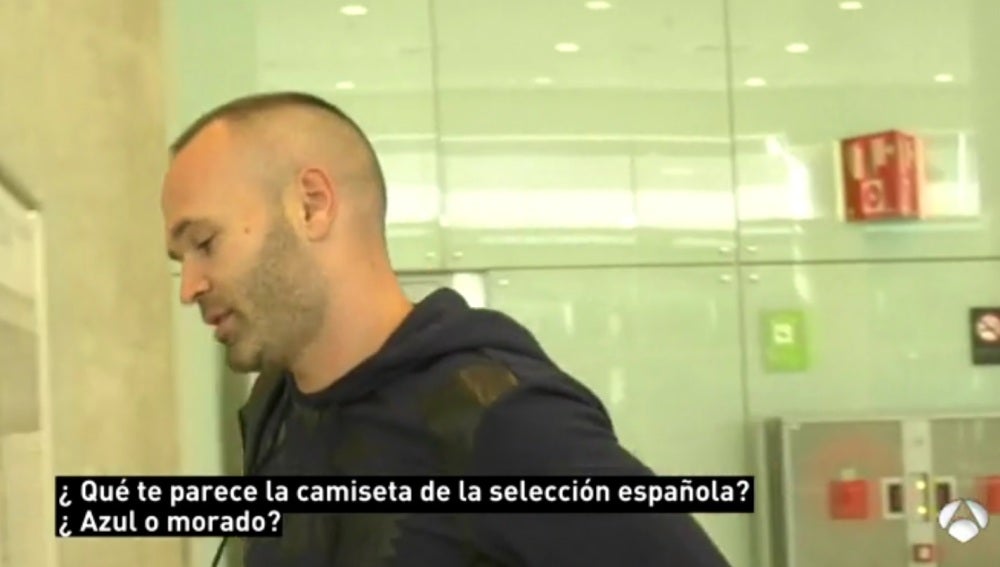 Andrés Iniesta, a su llegada a Madrid