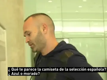 Andrés Iniesta, a su llegada a Madrid Andrés Iniesta, a su llegada a Madrid