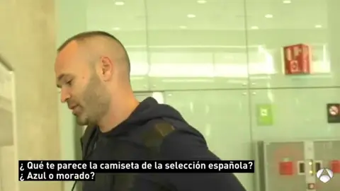 Andrés Iniesta, a su llegada a Madrid Andrés Iniesta, a su llegada a Madrid