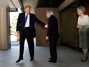 Donald Trump y el Emperador Akihito