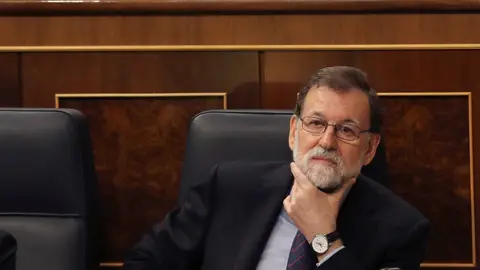 El presidente del Gobierno, Mariano Rajoy, durante la sesión de control al Ejecutivo El presidente del Gobierno, Mariano Rajoy, durante la sesión de control al Ejecutivo