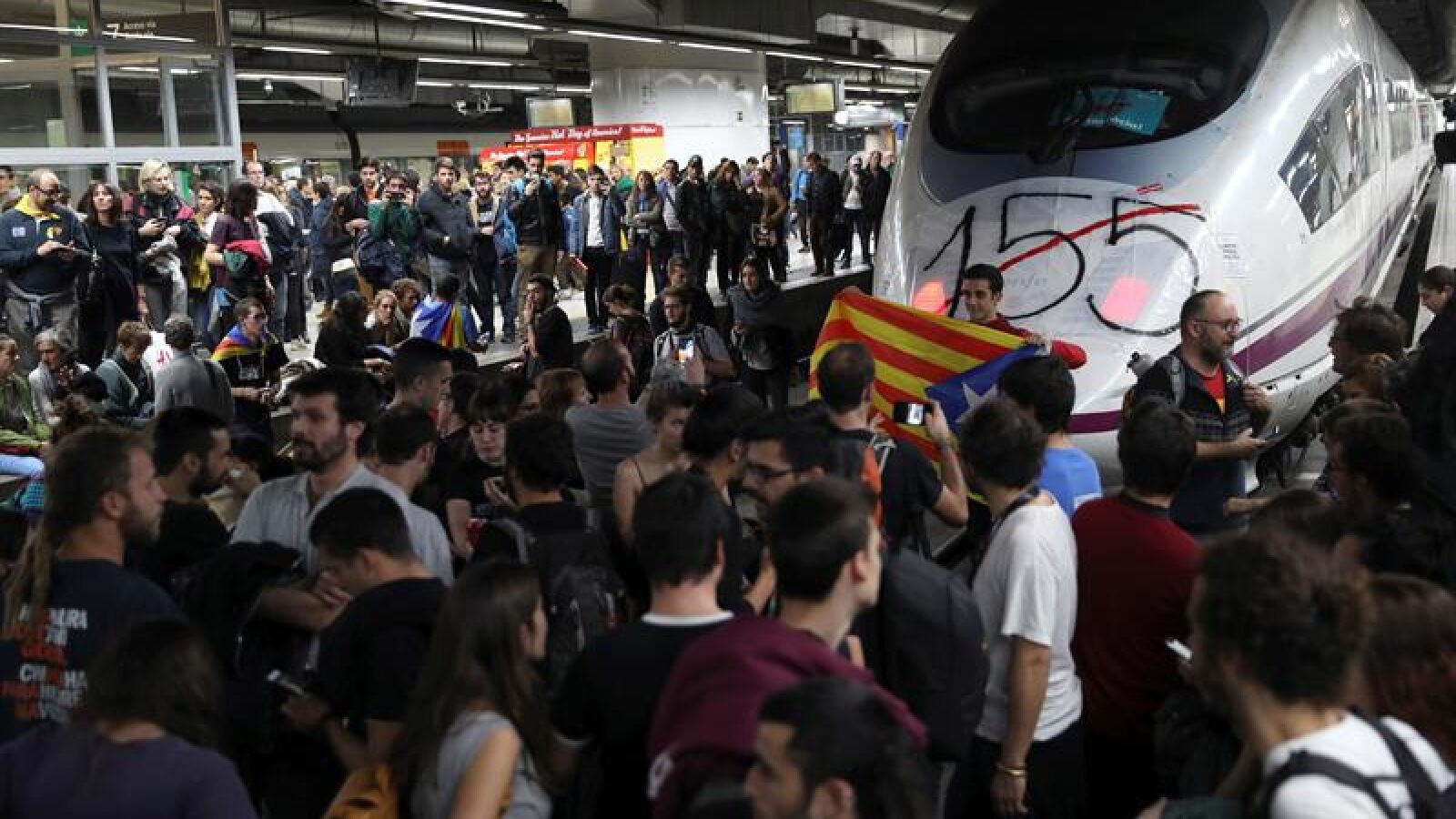 La juez cita a nueve activistas que cortaron durante horas las vías del AVE en Sants en la huelga general del 8-N