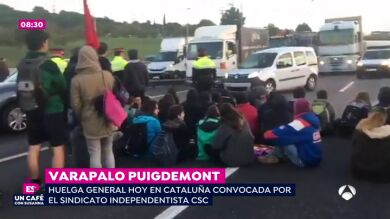 Huelga general en Cataluña convocada por el sindicato independentista CSC