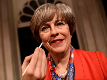 La figura de cera de Theresa May La figura de cera de Theresa May