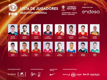 Lista de España para jugar ante Montenegro y Eslovenia Lista de España para jugar ante Montenegro y Eslovenia
