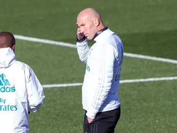 Zinedine Zidane, en Valdebebas Zinedine Zidane, en Valdebebas