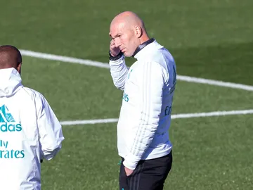Zinedine Zidane, en Valdebebas Zinedine Zidane, en Valdebebas