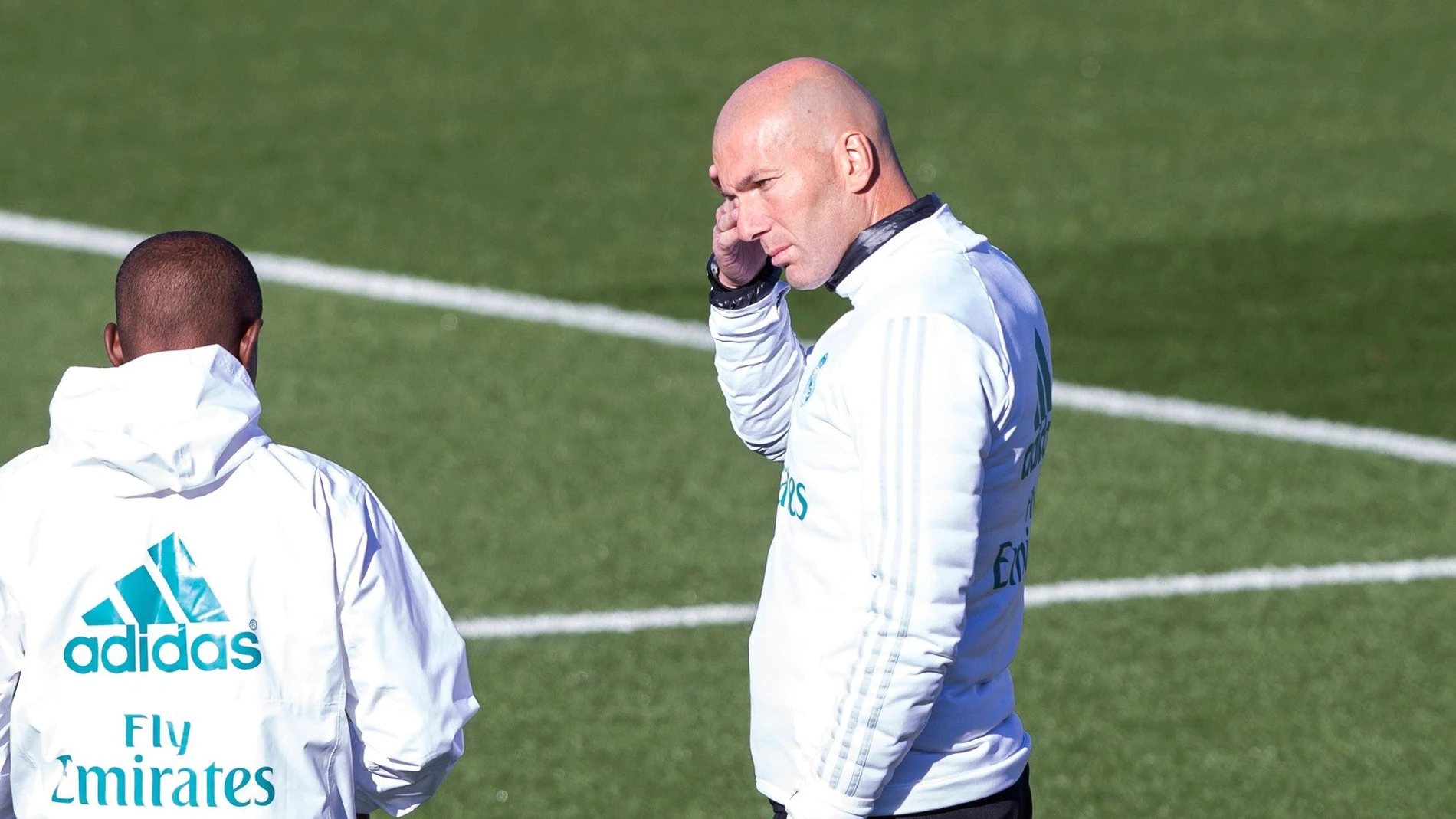 Zinedine Zidane, en Valdebebas Zinedine Zidane, en Valdebebas