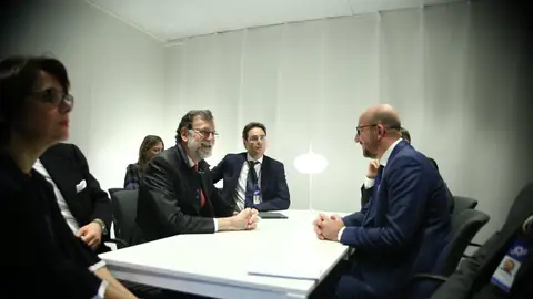 Encuentro entre Mariano Rajoy y Charles Michel en Suecia Encuentro entre Mariano Rajoy y Charles Michel en Suecia