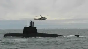 Imagen de archivo de un submarino Buscan submarino argentino